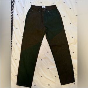NWOT Pistola Women’s Hight Rise Green Brown Denim Jeans Size 26